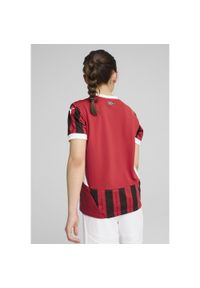 Koszulka Puma Acm Home Jersey Jr Dzieci. Kolor: czerwony, wielokolorowy, czarny. Materiał: jersey