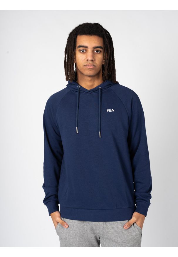 Fila Bluza "Braives Reglan" | FAM0341 | Mężczyzna | Niebieski. Typ kołnierza: kaptur. Kolor: niebieski. Materiał: poliester, bawełna