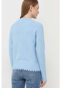 Silvian Heach sweter damski kolor niebieski ciepły. Kolor: niebieski. Materiał: dzianina. Długość rękawa: raglanowy rękaw #2