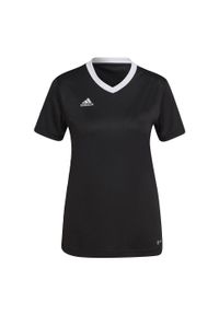Koszulka piłkarska damska Adidas Entrada 22 Jersey. Kolor: czarny. Materiał: poliester. Sport: piłka nożna