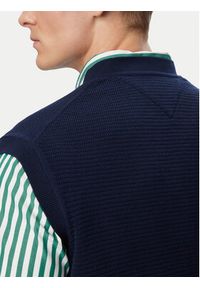 TOMMY HILFIGER - Tommy Hilfiger Sweter MW0MW43244 Granatowy Regular Fit. Kolor: niebieski. Materiał: bawełna #5