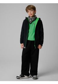 4f - 4F Kurtka softshell wiatroodporna membrana 5000 chłopięca - czarna 146 (10-11 lat). Okazja: na co dzień. Kolor: czarny. Materiał: softshell. Sezon: lato. Styl: casual #2