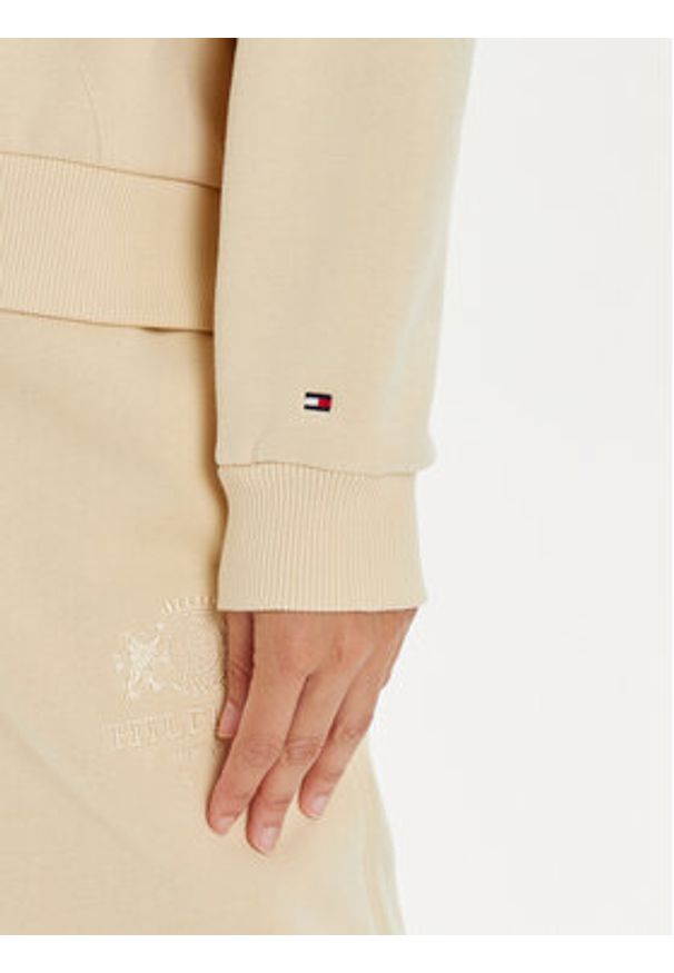 TOMMY HILFIGER - Tommy Hilfiger Bluza Varsity WW0WW43495 Beżowy Relaxed Fit. Kolor: beżowy. Materiał: syntetyk, bawełna