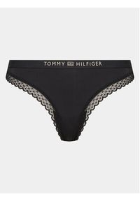 TOMMY HILFIGER - Tommy Hilfiger Stringi UW0UW04184 Czarny. Kolor: czarny. Materiał: syntetyk