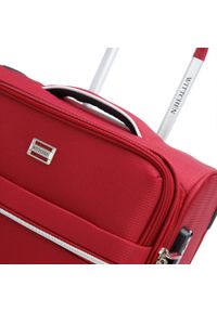 Wittchen - Zestaw walizek miękkich z błyszczącym suwakiem z przodu czerwony. Kolor: czerwony. Materiał: poliester. Styl: wakacyjny #3