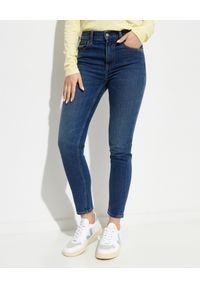 Ralph Lauren - RALPH LAUREN - Spodnie jeansowe High-Rise Skinny. Kolor: niebieski. Wzór: aplikacja #1