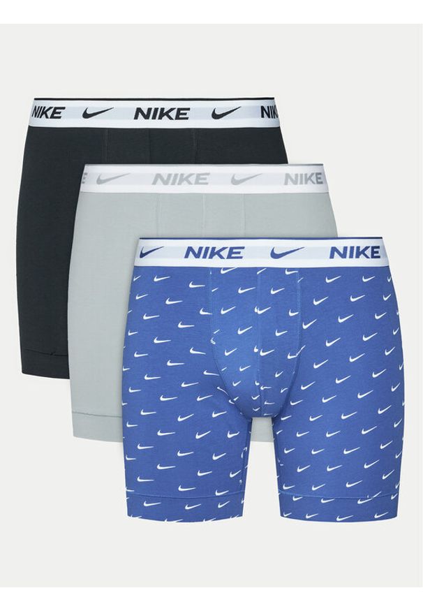 Nike Komplet 3 par bokserek 000PKE1007 Kolorowy. Materiał: bawełna. Wzór: kolorowy