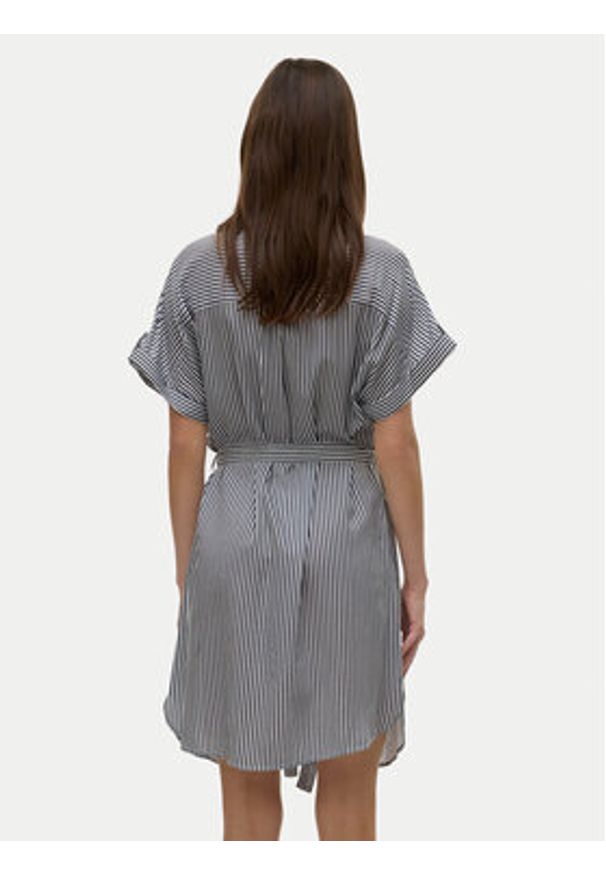 Vero Moda Sukienka koszulowa Bumpy 10325828 Granatowy Loose Fit. Kolor: niebieski. Materiał: wiskoza. Typ sukienki: koszulowe