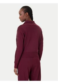 Adidas - adidas Bluza Firebird Lace KC6451 Bordowy Slim Fit. Kolor: czerwony. Materiał: bawełna #4