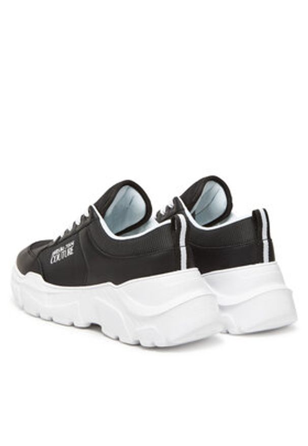 Versace Jeans Couture Sneakersy 78YA3SC1 Czarny. Kolor: czarny. Materiał: skóra
