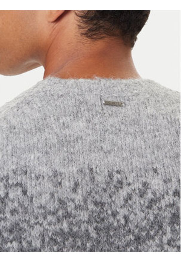 Guess Sweter M5BR39 Z0932 Szary Regular Fit. Kolor: szary. Materiał: syntetyk