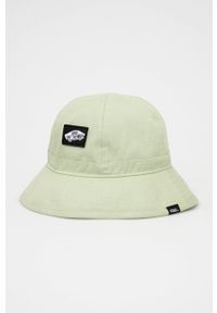 Vans kapelusz bawełniany kolor zielony bawełniany. Kolor: zielony. Materiał: bawełna