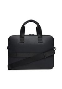 TOMMY HILFIGER - Tommy Hilfiger Torba na laptopa Th Monogram Computer Bag AM0AM13835 Czarny. Kolor: czarny. Materiał: skóra #5