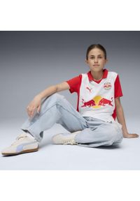 Puma - Młodzieżowa koszulka domowa FC Red Bull Salzburg 25/26 PUMA White Red. Kolor: czerwony, biały, wielokolorowy. Sport: piłka nożna