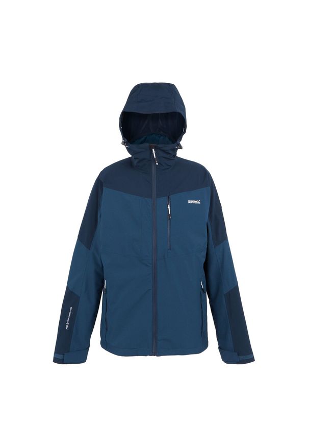 Regatta - Męska Kurtka Wentwood IX 3 W 1. Kolor: wielokolorowy, niebieski, żółty. Sport: turystyka piesza