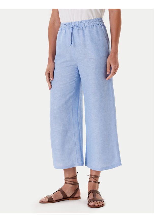 Tatuum Spodnie materiałowe Pulio 1 T2510.143 Błękitny Wide Leg. Kolor: niebieski. Materiał: wiskoza, len