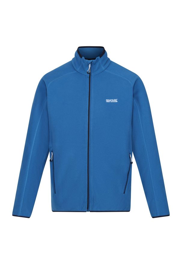 Regatta - Męski Polar Z Suwakiem Hadfield. Kolor: niebieski. Materiał: polar. Sezon: zima. Sport: turystyka piesza