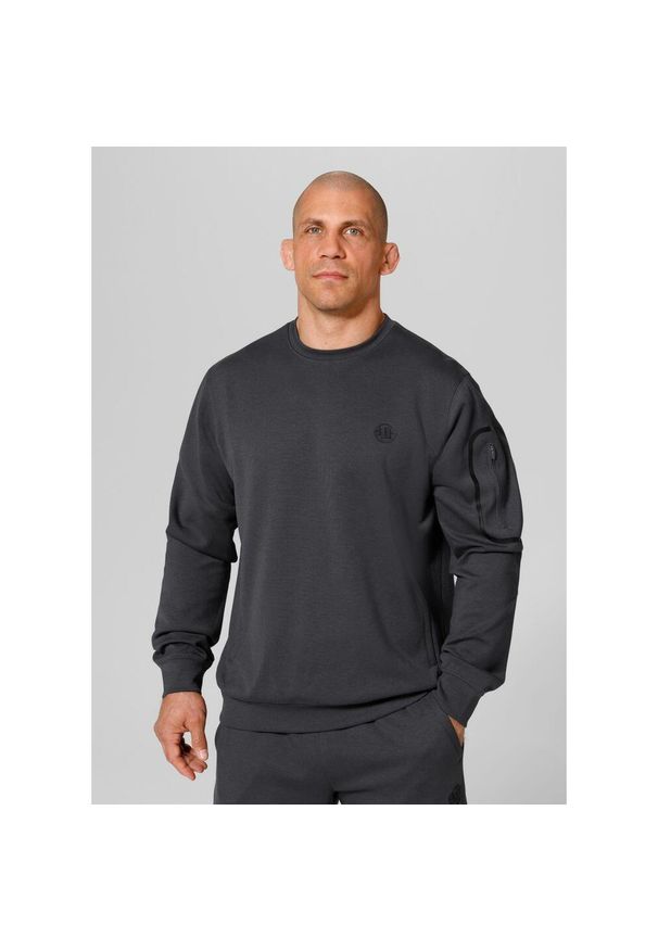 PITBULL - Bluza męska Pitbull Explorer. Kolor: szary. Sport: fitness