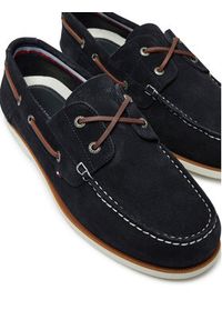 TOMMY HILFIGER - Tommy Hilfiger Półbuty Th Boat Shoe Core Suede FM0FM05387 Granatowy. Kolor: niebieski. Materiał: skóra, zamsz #4