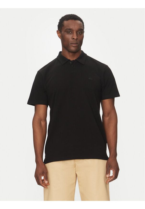 Quiksilver Polo EQYKT04375 Czarny Regular Fit. Typ kołnierza: polo. Kolor: czarny. Materiał: bawełna