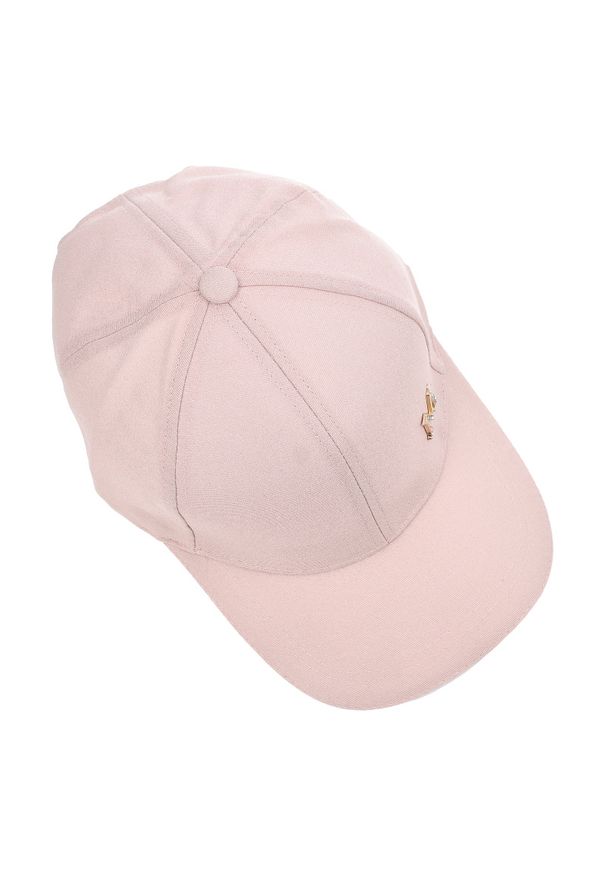 Różowa Stylowa Damska Czapka Z Daszkiem Versoli. Kolor: różowy. Materiał: materiał. Styl: elegancki