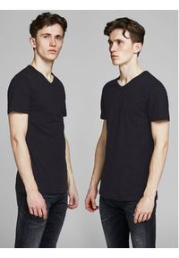 Jack & Jones - Jack&Jones Komplet 2 t-shirtów Basic 12133914 Czarny Slim Fit. Kolor: czarny. Materiał: bawełna #8