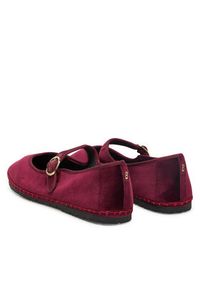 Nokwol Półbuty Mel Bordowy. Kolor: czerwony. Materiał: materiał #6