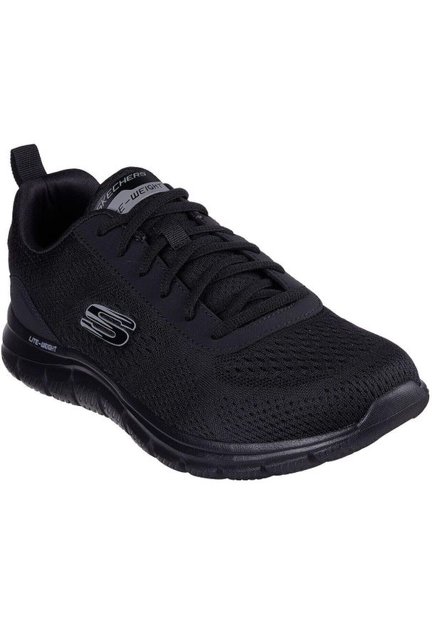 skechers - Adidasy Skechers Track - Leshur, Mężczyźni. Kolor: wielokolorowy, niebieski, czarny. Materiał: materiał. Sport: turystyka piesza