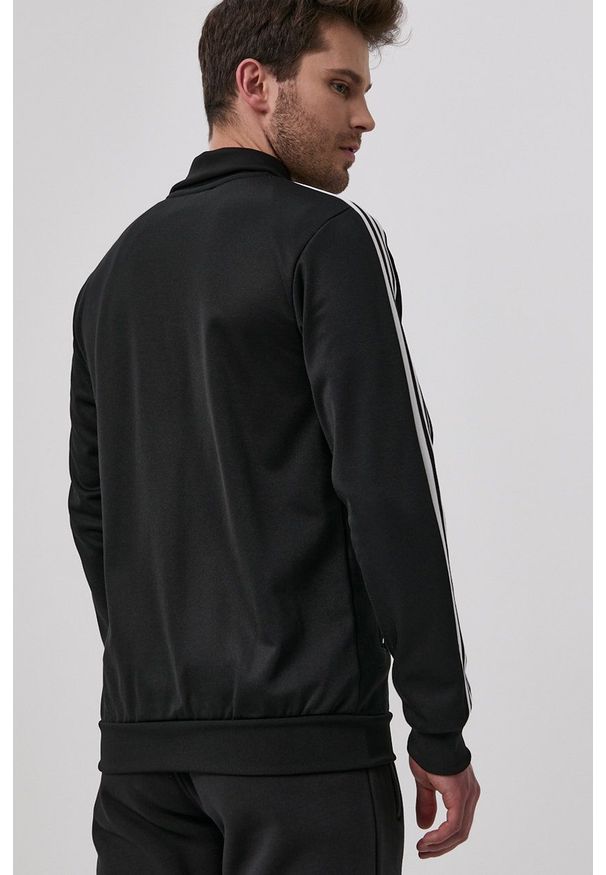 adidas Originals Bluza męska kolor czarny z aplikacją. Okazja: na co dzień, na plażę. Kolor: czarny. Materiał: materiał. Wzór: aplikacja. Styl: casual