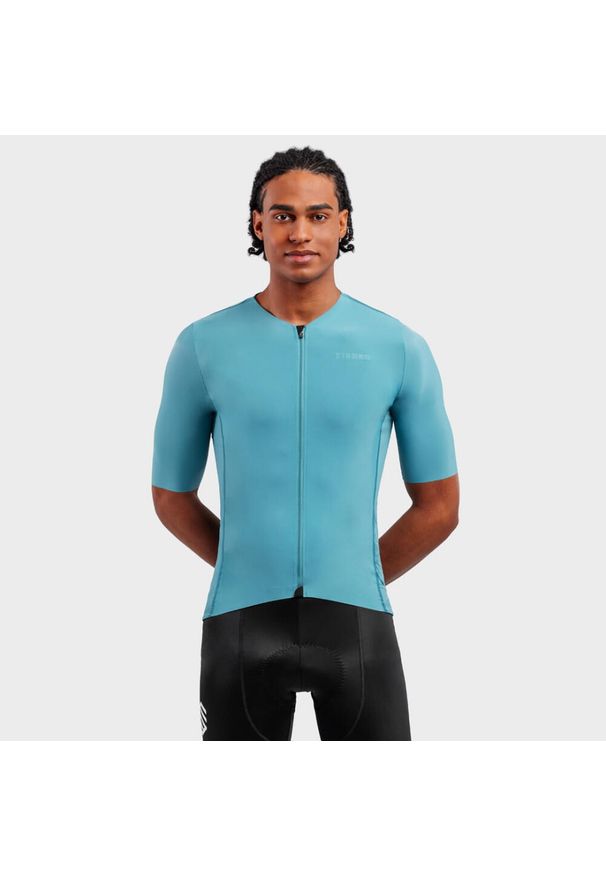 SIROKO - Mężczyzna Kolarstwo Męska ultralekka koszulka rowerowa SRX PRO Rolle Cyjan. Kolor: niebieski, turkusowy, wielokolorowy. Materiał: nylon, elastan. Sport: kolarstwo