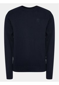 INDICODE Sweter Santoro 35-718 Granatowy Regular Fit. Kolor: niebieski. Materiał: bawełna