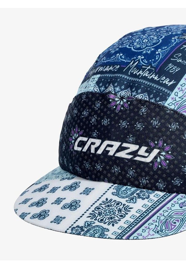 CRAZY - Czapka z daszkiem do biegania Crazy Pacman Cap Run - bandana. Kolor: niebieski