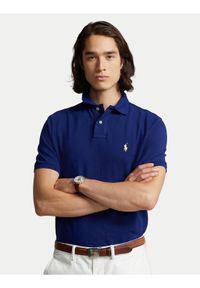 Polo Ralph Lauren Polo Core Replen 710795080 Granatowy Slim Fit. Typ kołnierza: polo. Kolor: niebieski. Materiał: bawełna