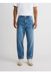 Reserved - Jeansy carrot fit - niebieski. Kolor: niebieski