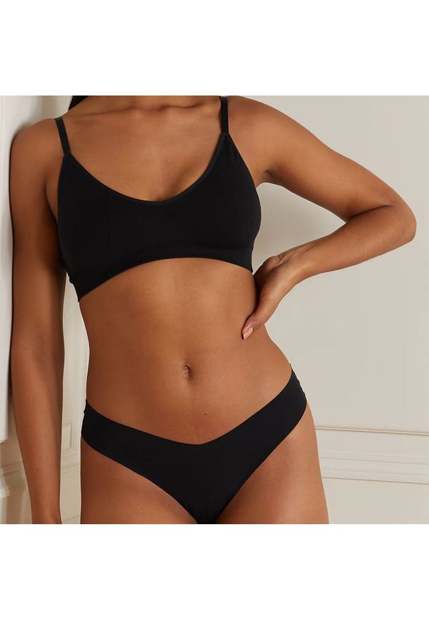 Intica - Stringi bezszwowe niewidoczne pod ubraniami Lala. Kolor: zielony. Materiał: materiał, skóra