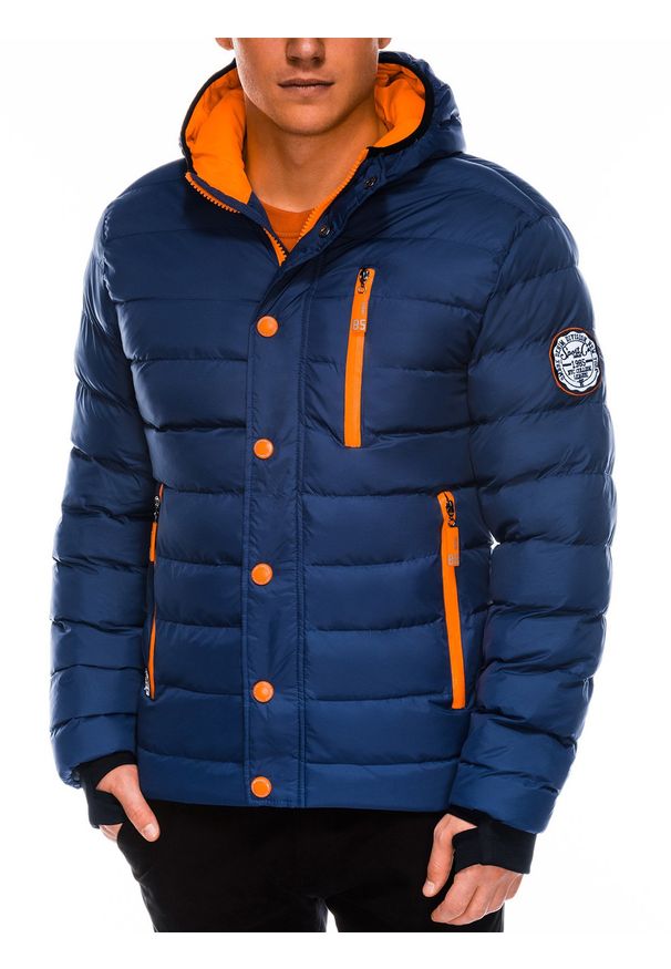 Niebieska kurtka Ombre Clothing na zimę