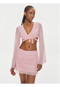 Juicy Couture Bluzka JCWCT23326 Różowy Slim Fit. Kolor: różowy. Materiał: syntetyk #7