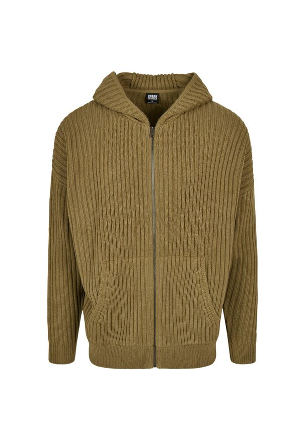 Dzianinowa bluza z kapturem Urban Classics. Typ kołnierza: kaptur. Kolor: zielony. Materiał: dzianina