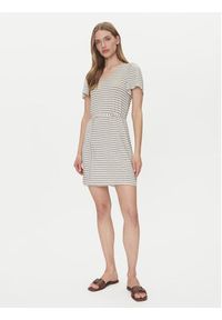 Vero Moda Sukienka letnia Gina 10325612 Beżowy Regular Fit. Kolor: beżowy. Materiał: wiskoza. Sezon: lato