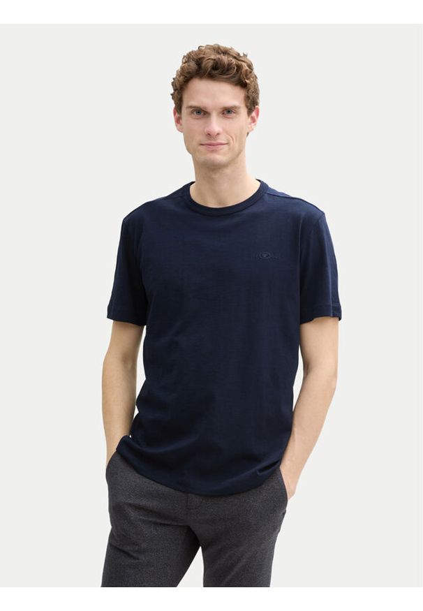 Tom Tailor T-Shirt 1045627 Granatowy Regular Fit. Kolor: niebieski. Materiał: bawełna