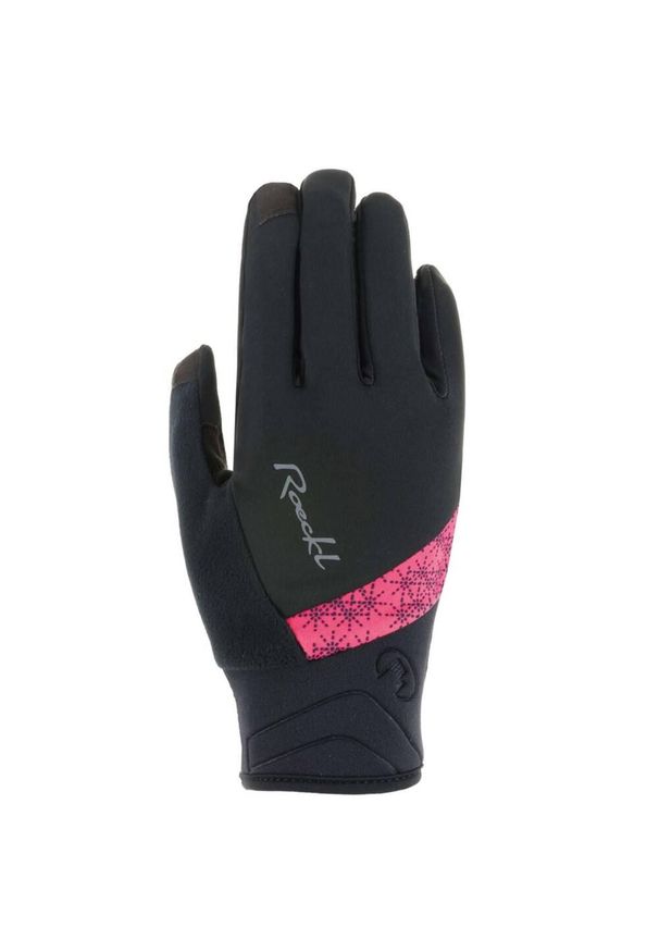 Długie rękawiczki damskie Roeckl Waldau. Kolor: wielokolorowy, czarny, pomarańczowy. Sport: kolarstwo