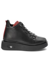 Czarne Botki Artiker Modne Obuwie Damskie. Okazja: na co dzień. Kolor: czarny. Materiał: skóra. Obcas: na obcasie. Styl: casual, elegancki. Wysokość obcasa: średni #3