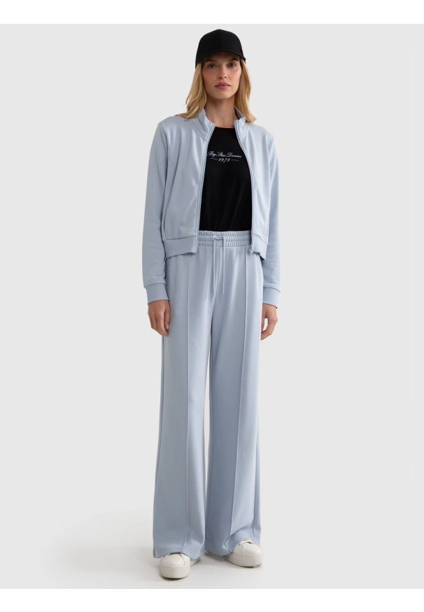 Big-Star - Bluza damska rozpinana błękitna Chitasana 401/ Chitasanap 401. Kolor: niebieski. Materiał: dzianina. Styl: elegancki