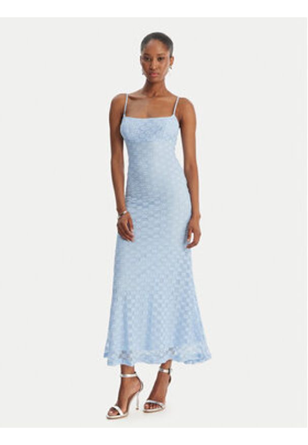 BARDOT - Bardot Sukienka letnia Adoni 57998DB1 Błękitny Slim Fit. Kolor: niebieski. Materiał: syntetyk. Sezon: lato