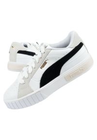 Buty sportowe Puma Cali Star Mix W 380220 04 białe. Okazja: na co dzień. Kolor: biały. Materiał: materiał, skóra