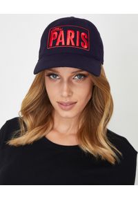 MISS PARIS - Czapka Miss Paris - EDYCJA LIMITOWANA. Kolor: niebieski. Wzór: haft, aplikacja, napisy. Styl: klasyczny, sportowy, casual