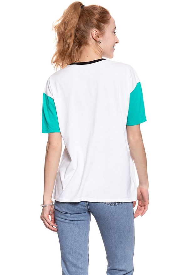 Wrangler - WRANGLER T SHIRT DAMSKI WREVOLUTION TEE WHITE W7386GH12 112131059. Wzór: nadruk