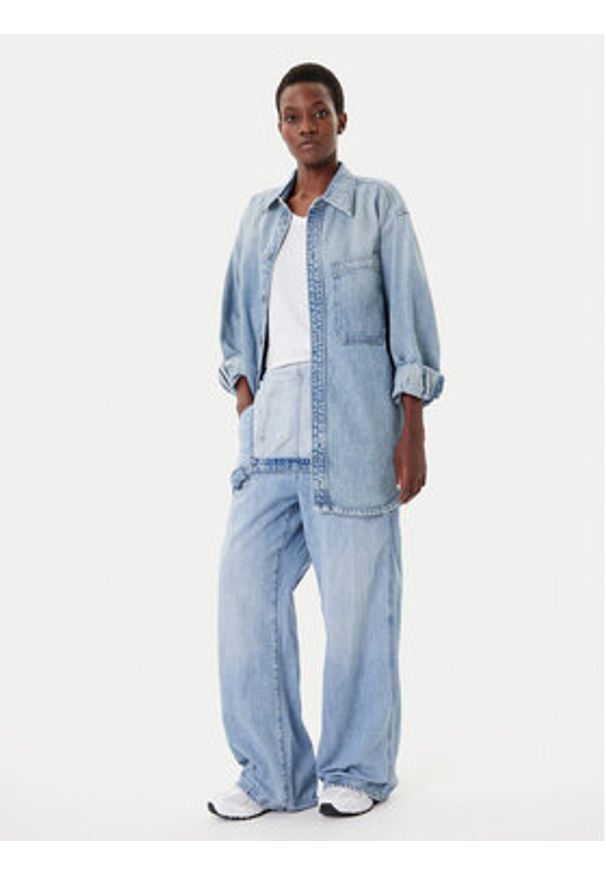 G-Star RAW - G-Star Raw Koszula jeansowa D27695-D788 Niebieski Oversize. Kolor: niebieski. Materiał: bawełna