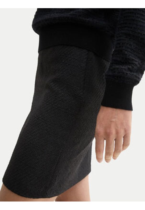 Tom Tailor Spódnica mini 1044649 Czarny Regular Fit. Kolor: czarny. Materiał: syntetyk