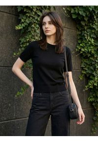 Sinsay - Bluzka swetrowa - czarny. Kolor: czarny #1